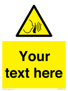 Custom warning sudden loud noise